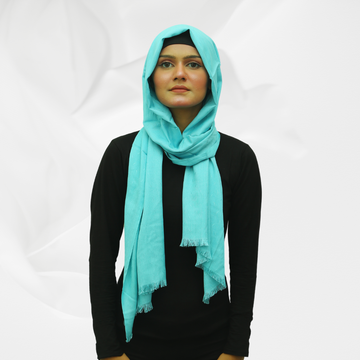 Viscose Self Jacquard - Sky Blue