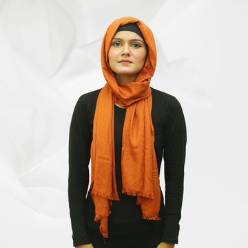Viscose Self Jacquard - Wood Brown