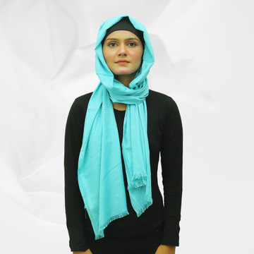 Viscose Self Jacquard - Sky Blue