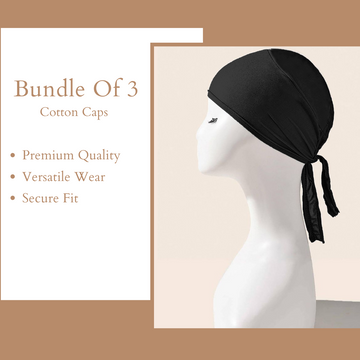 Cotton Cap - Pack Of 3