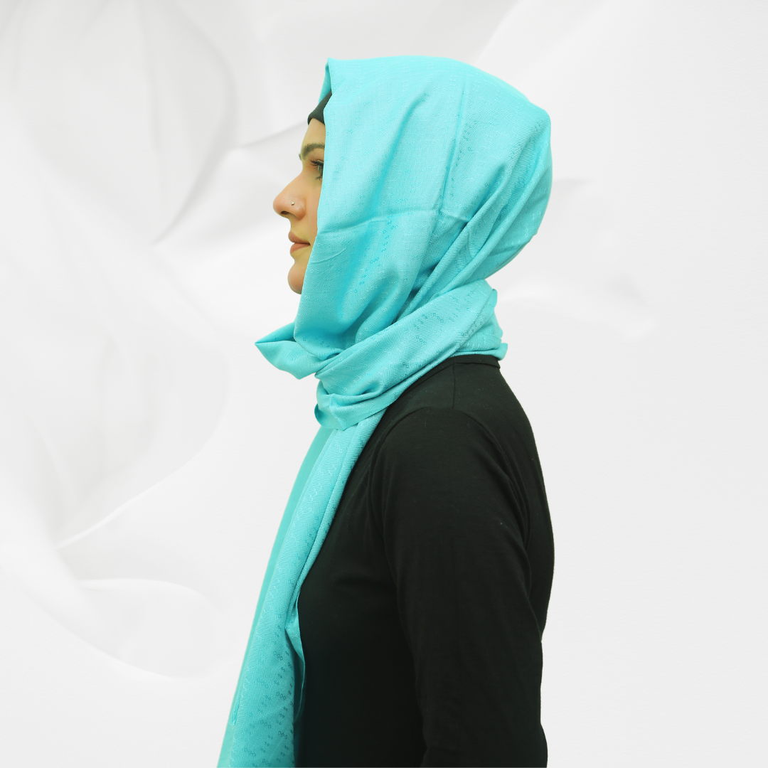 Viscose Self Jacquard - Sky Blue