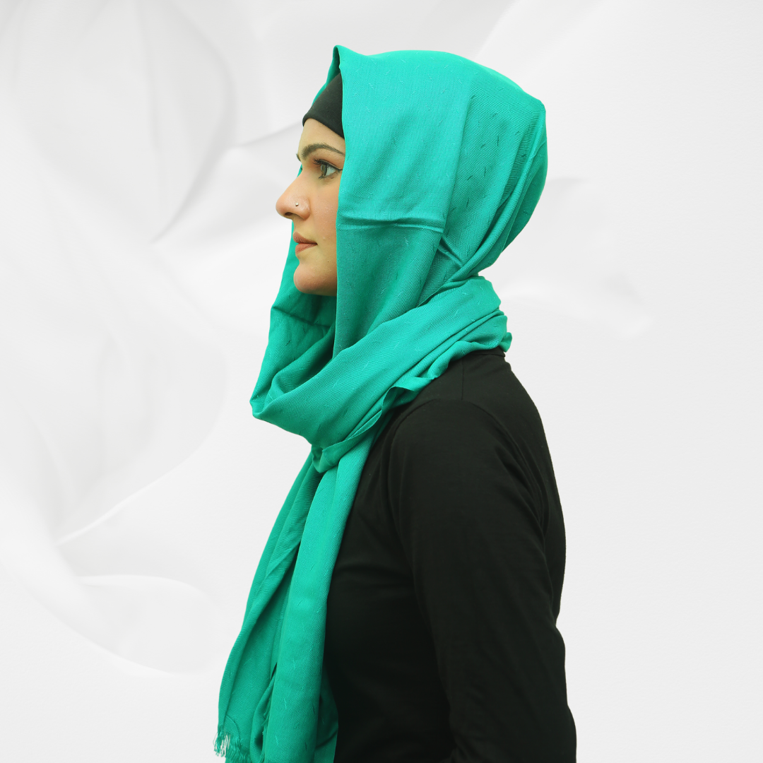 Viscose Self Jacquard - Sea Green