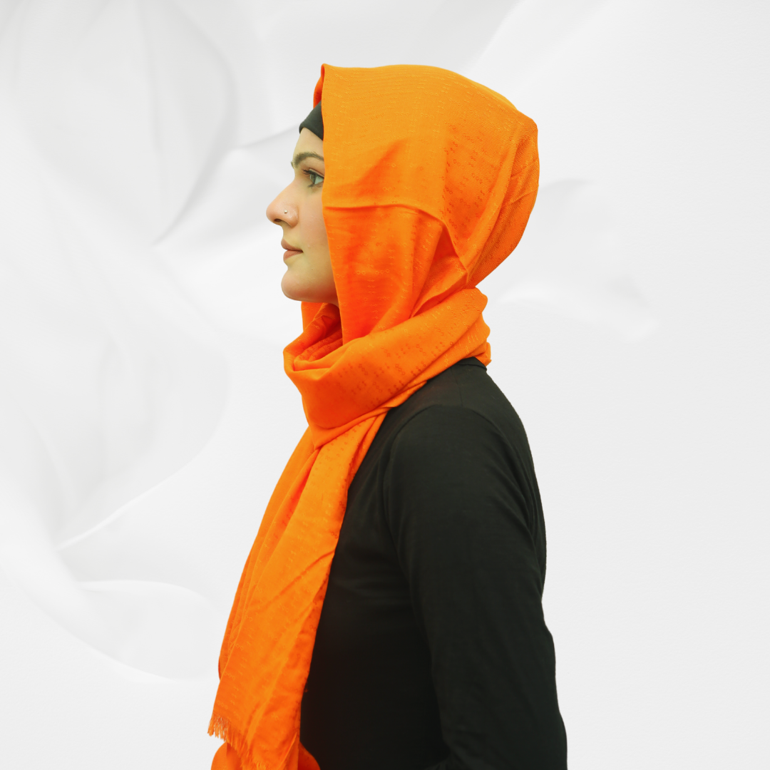 Viscose Self Jacquard - Orange
