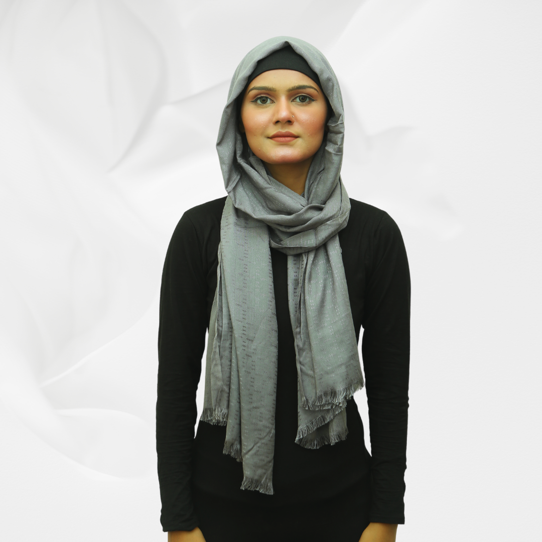 Viscose Self Jacquard - Grey