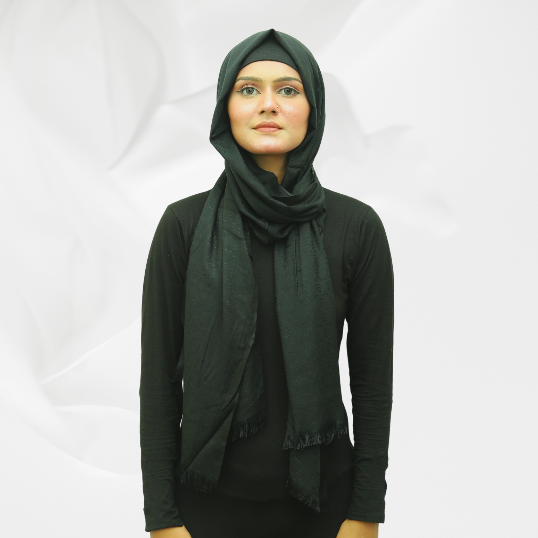 Viscose Self Jacquard - Black