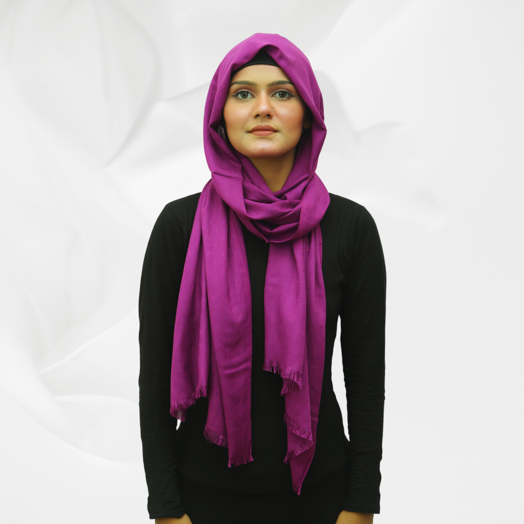 Viscose Self Jacquard - Magenta