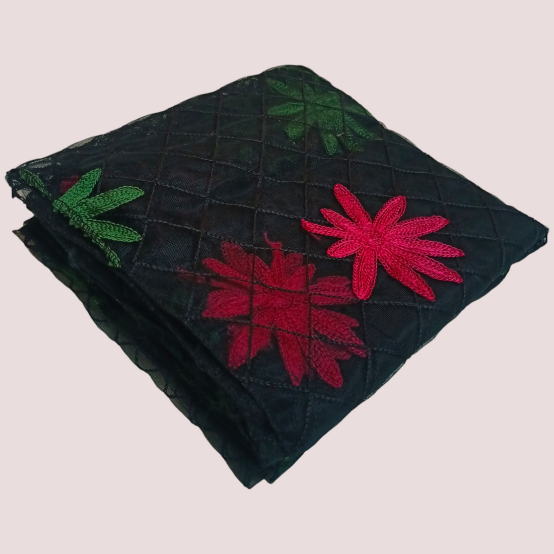 Aari Net Dupatta - Black